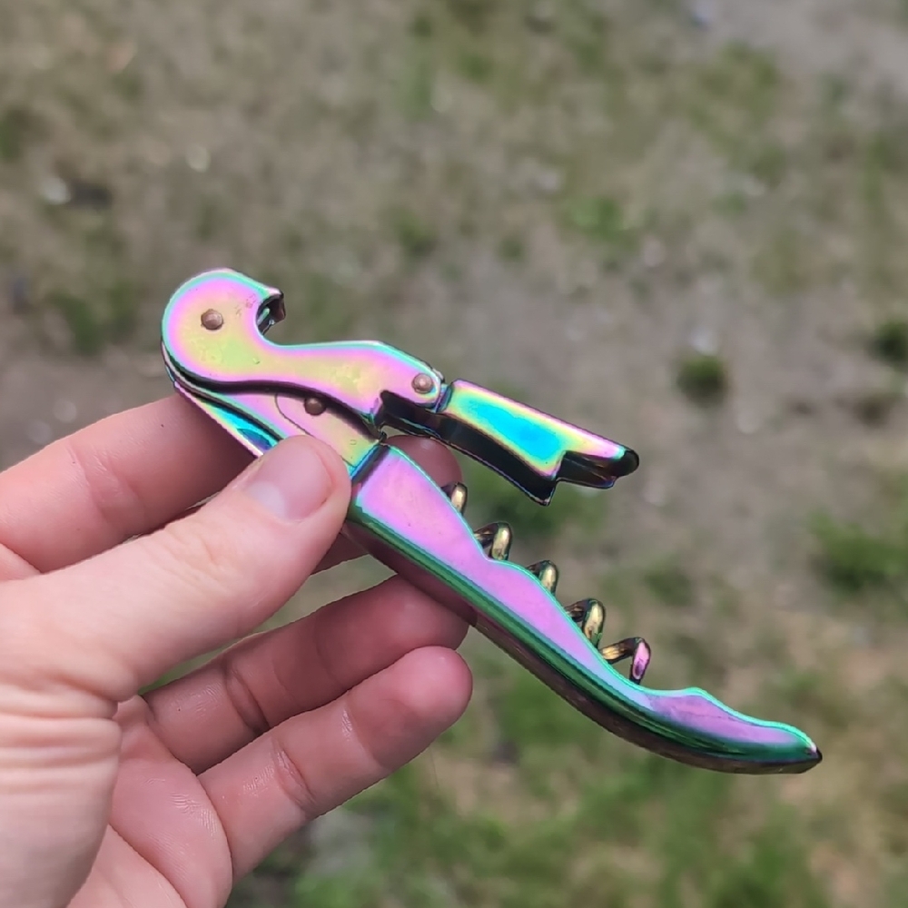Purple Chome Bottle Wine Opener Knife